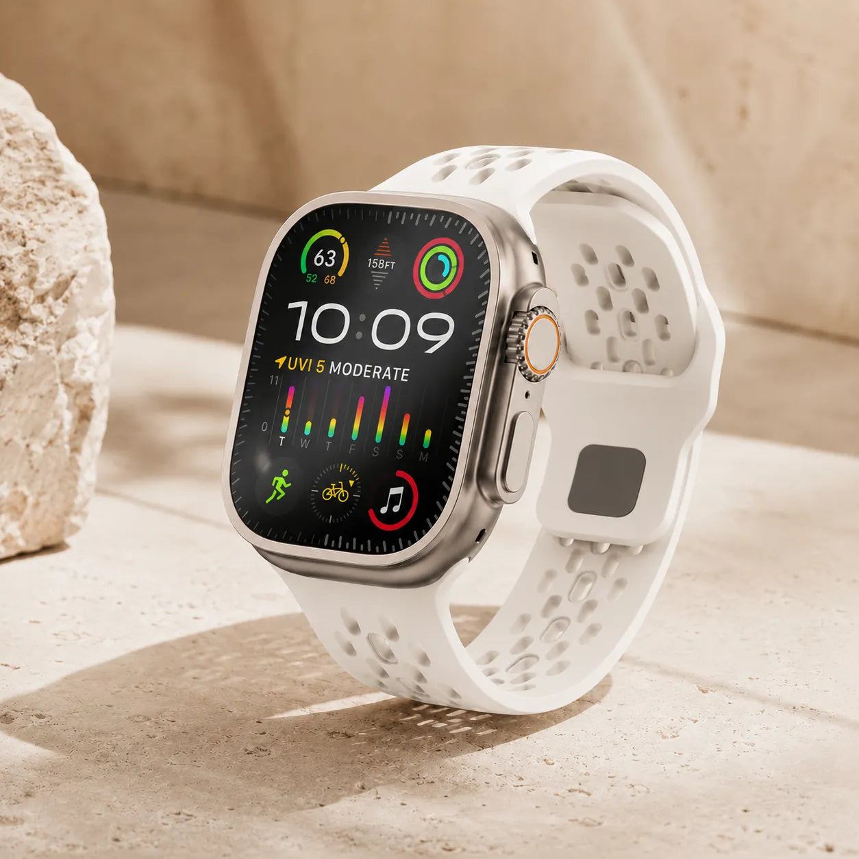 Breathable Fluoroelastomer Apple Watch Band starlight