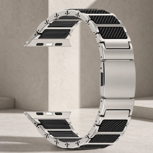 Carbon Fiber & Titanium Apple Watch Band natural sku