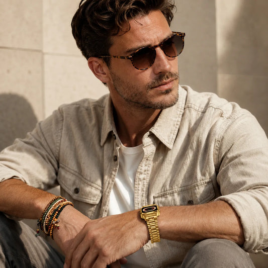 Luxury Apple Watch Band and Case gold outfit
