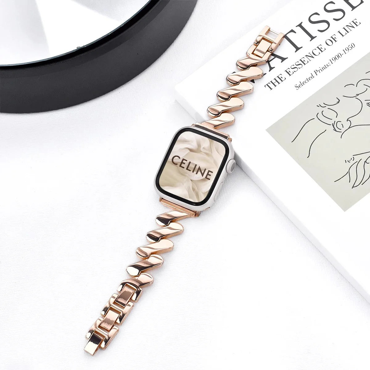 Mobius Metal Apple Watch Band - Rose Gold