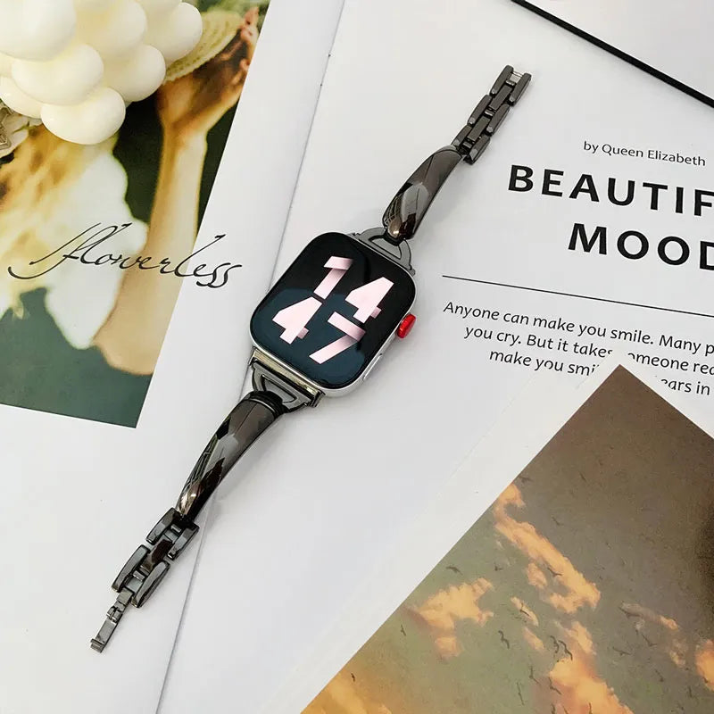 Minimalist Apple Watch Bracelet Bands - Black