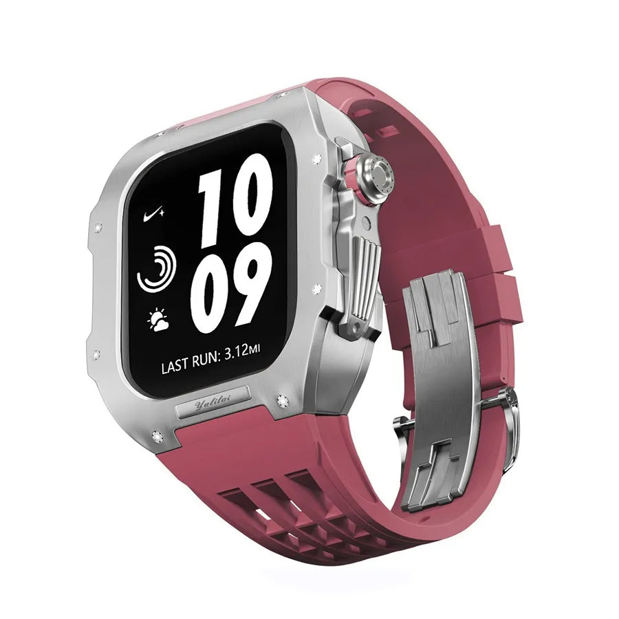 OrionI™ Apple Watch Modification Kit - Ultimate Silver & Burgundy