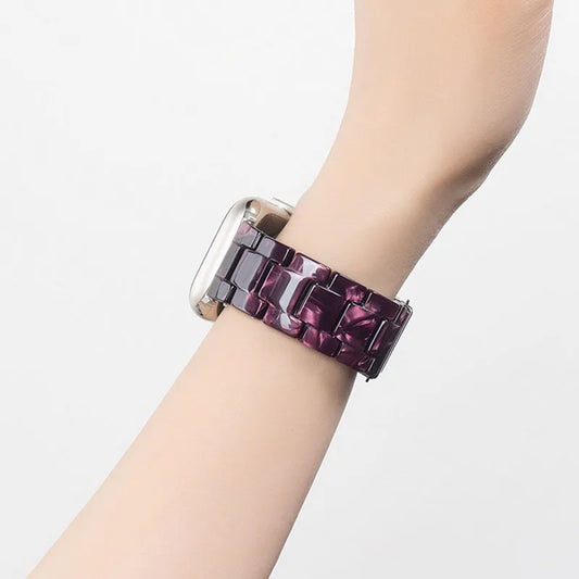Resin Apple Watch Band for Women on wrist