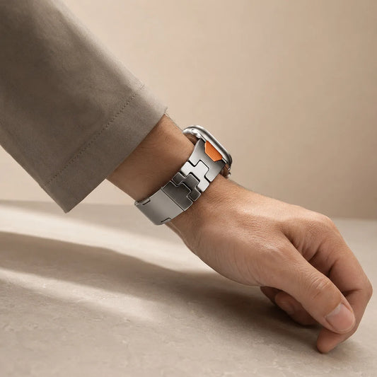 Rugged Stainless Steel Band for Apple Watch outfit