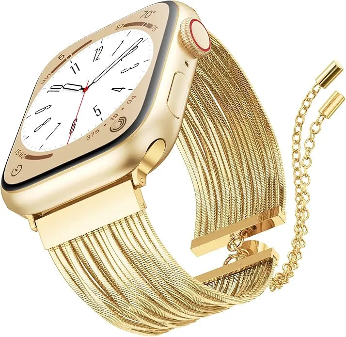 Tassel Chain Stainless Steel Apple Watch Band - Gold