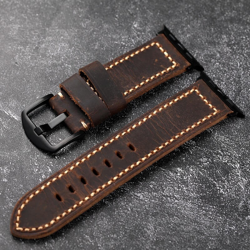 Handmade Vintage Leather Apple Watch Band - Classic
