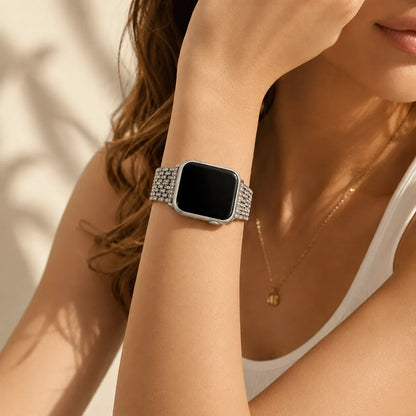 7-Row Diamond Metal Apple Watch Band silver preview