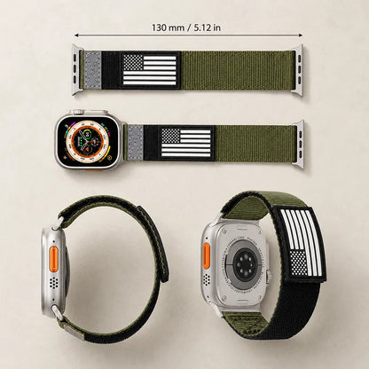 American Flag Nylon Apple Watch Band size