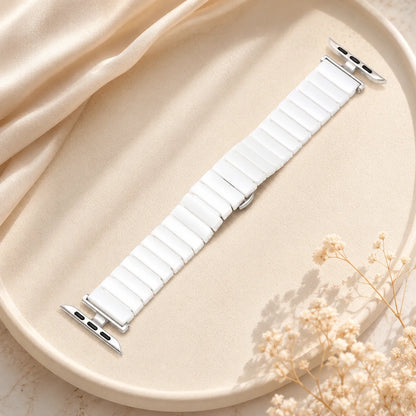 Apple Ceramic Watch Band Classic Slim Chain Design white