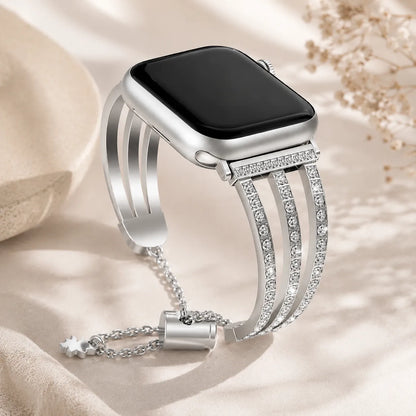 Bling Diamond Apple Watch Band silver