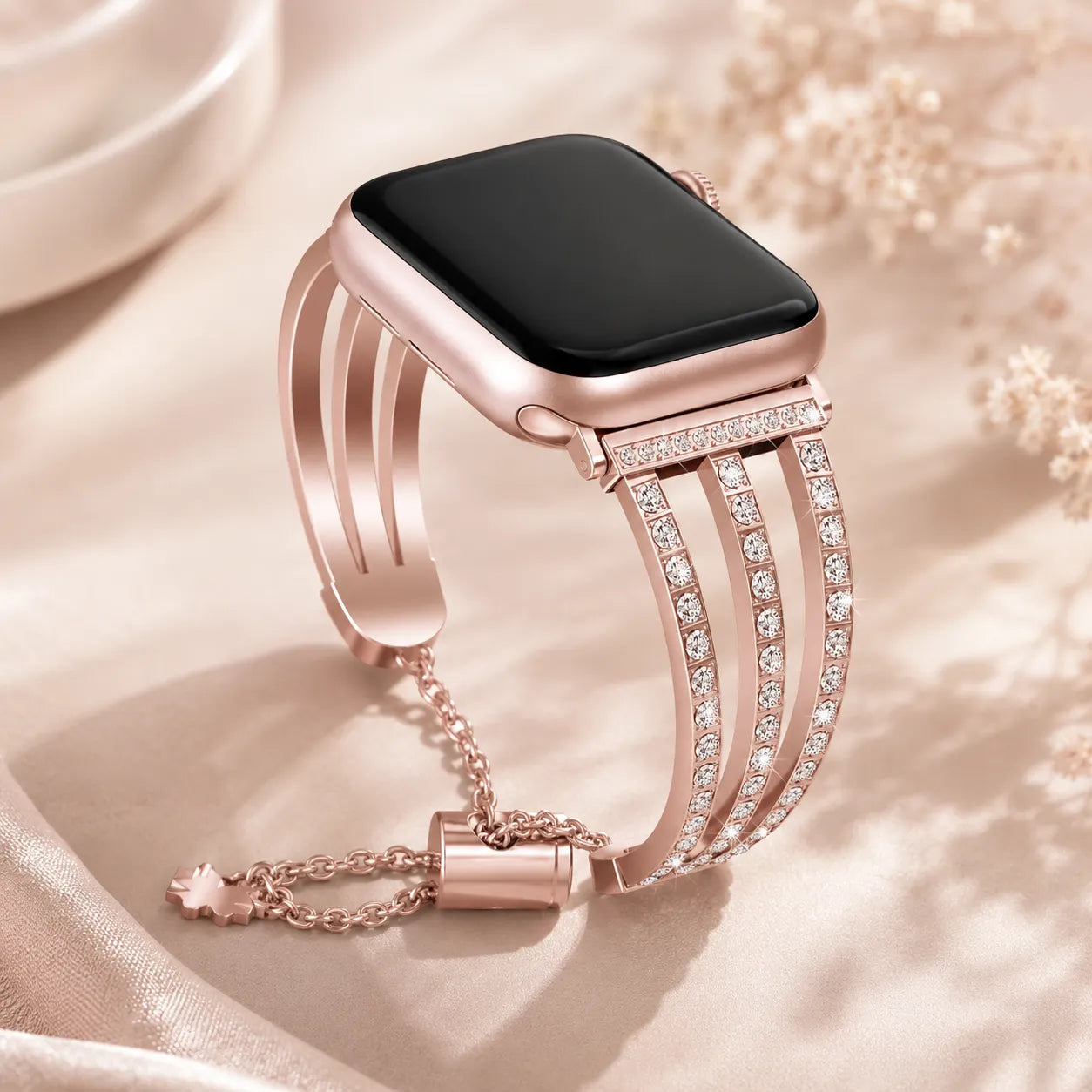 Bling Diamond Apple Watch Band rose gold