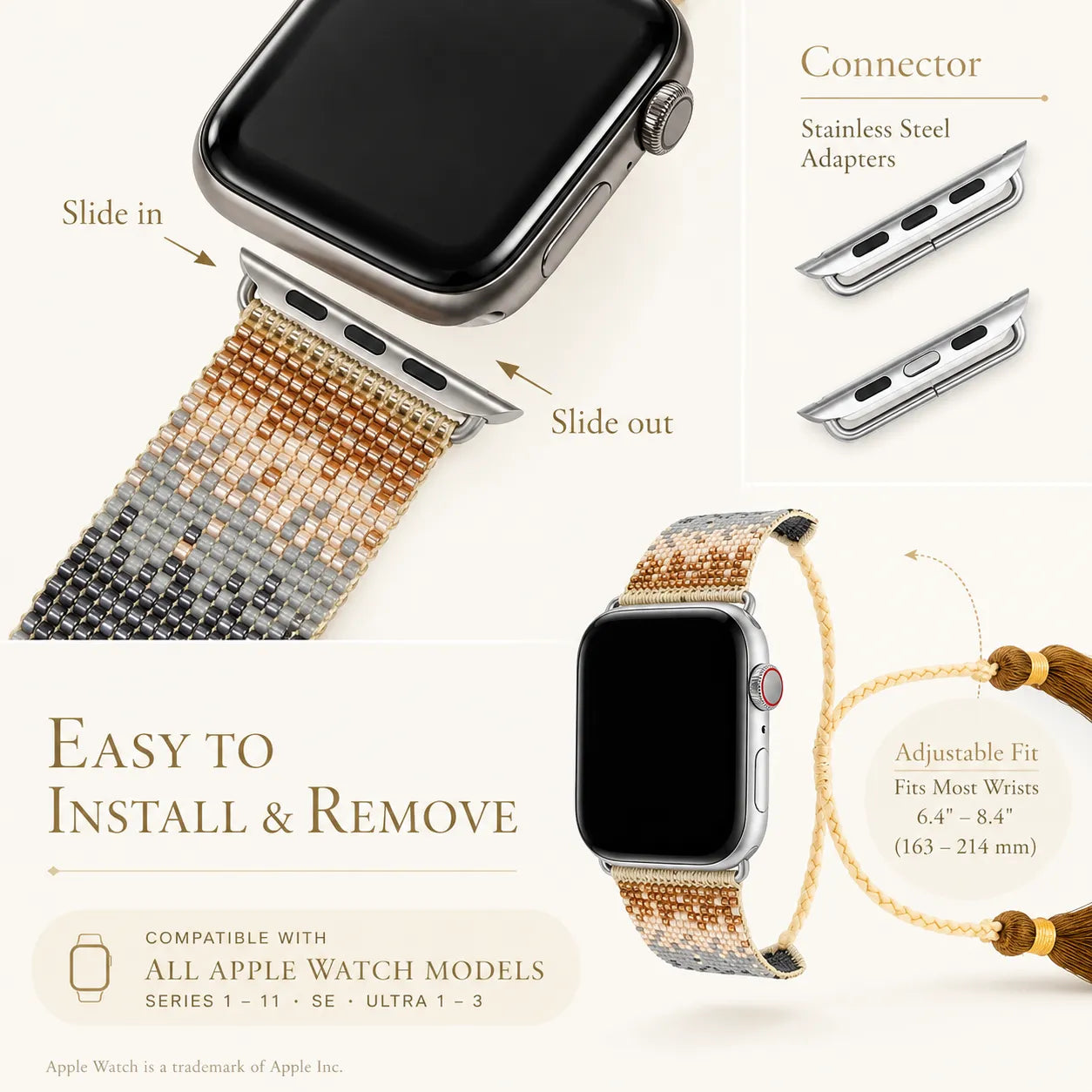 Bohemian Handwoven Band for Apple Watch detail