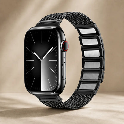 Braided Stainless Steel Magnetic Band for Apple Watch black