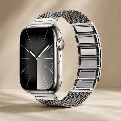 Braided Stainless Steel Magnetic Band for Apple Watch silver