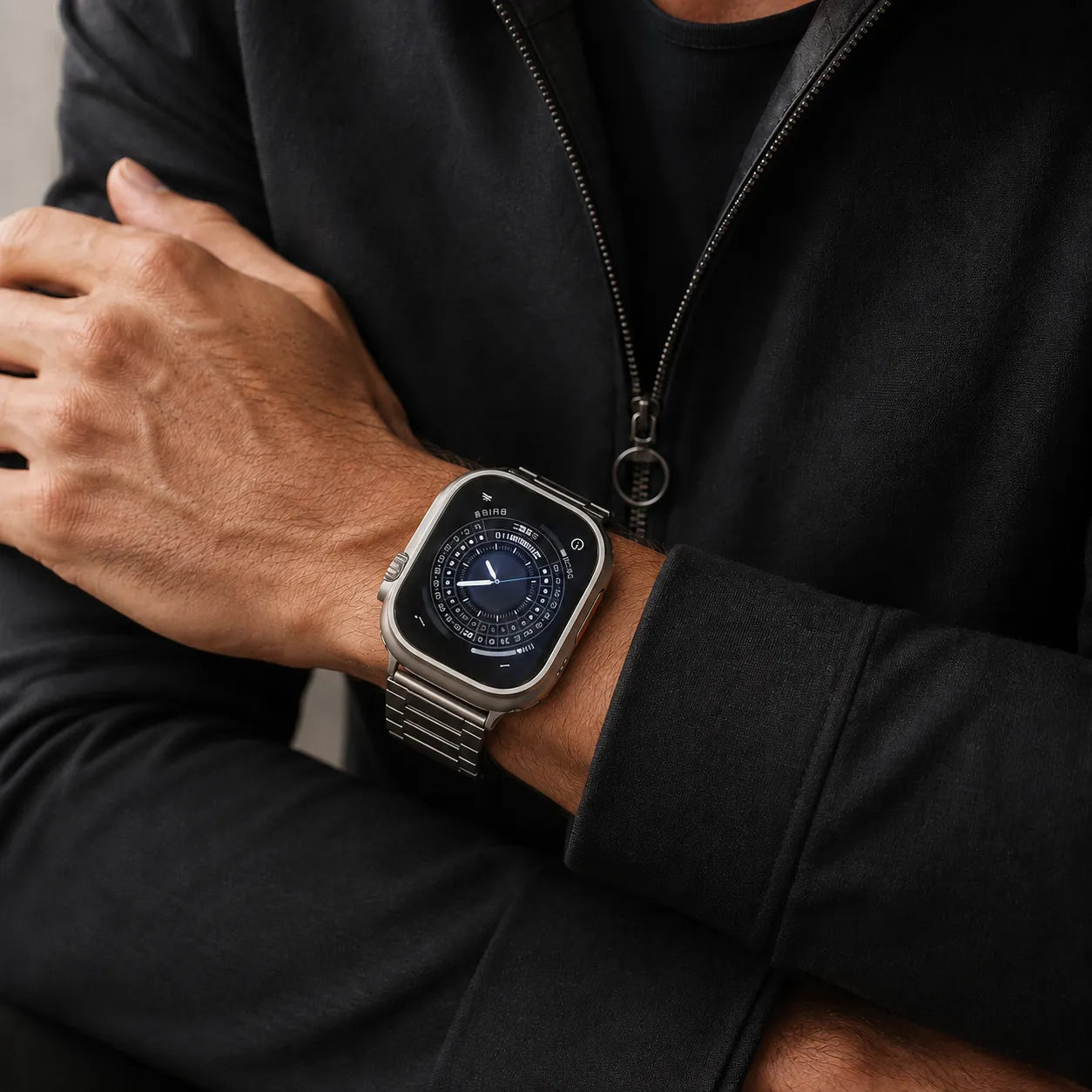 Business Titanium Apple Watch Band outfit 3
