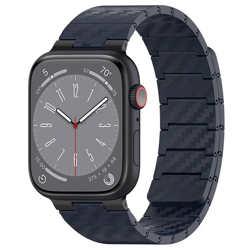 Carbon Fiber Magnetic Apple Watch Band - Blue