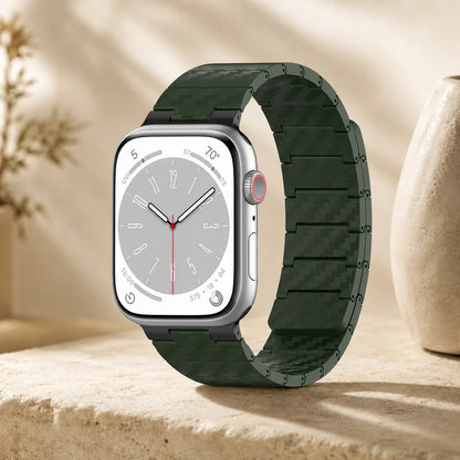 Carbon Fiber Magnetic Apple Watch Band green