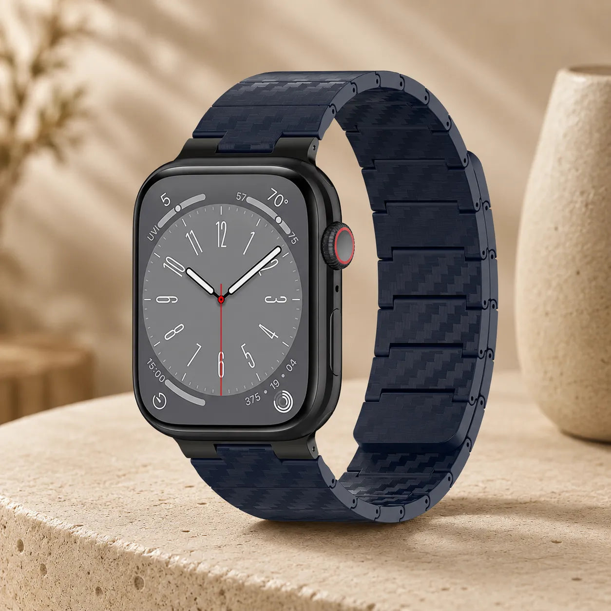 Carbon Fiber Magnetic Apple Watch Band blue
