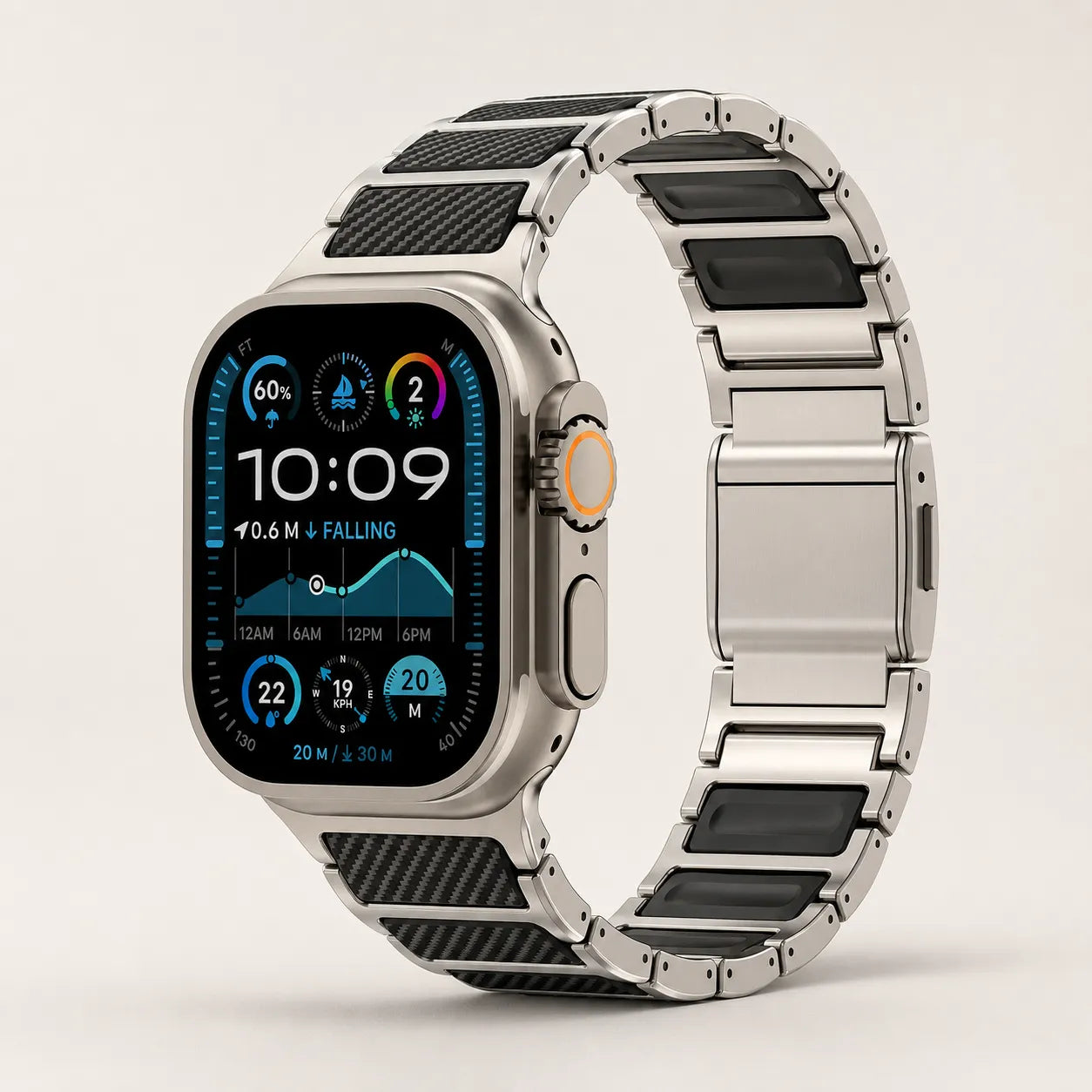 Carbon Fiber & Titanium Apple Watch Band