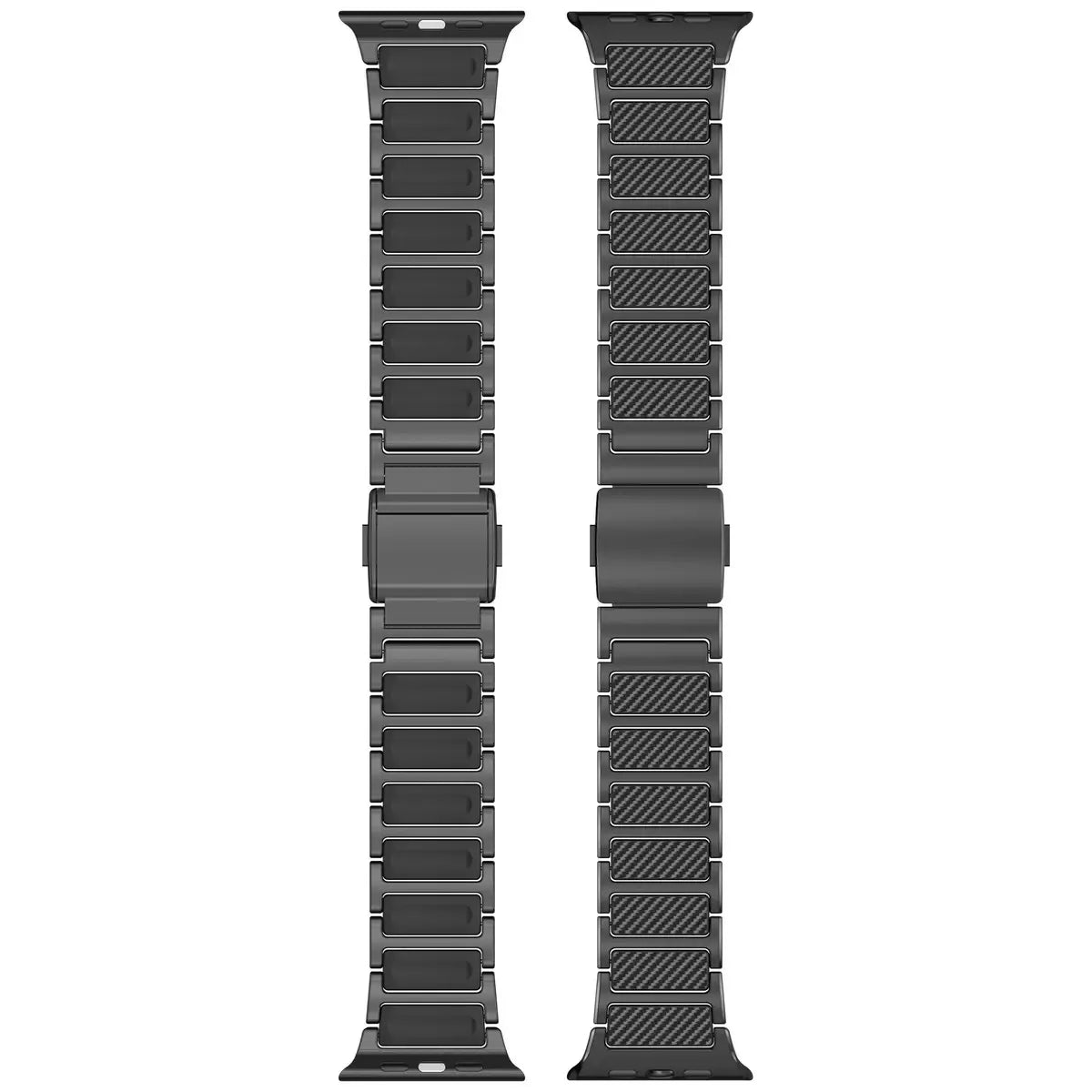 Carbon Fiber & Titanium Apple Watch Band black