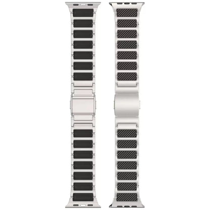 Carbon Fiber & Titanium Apple Watch Band natural