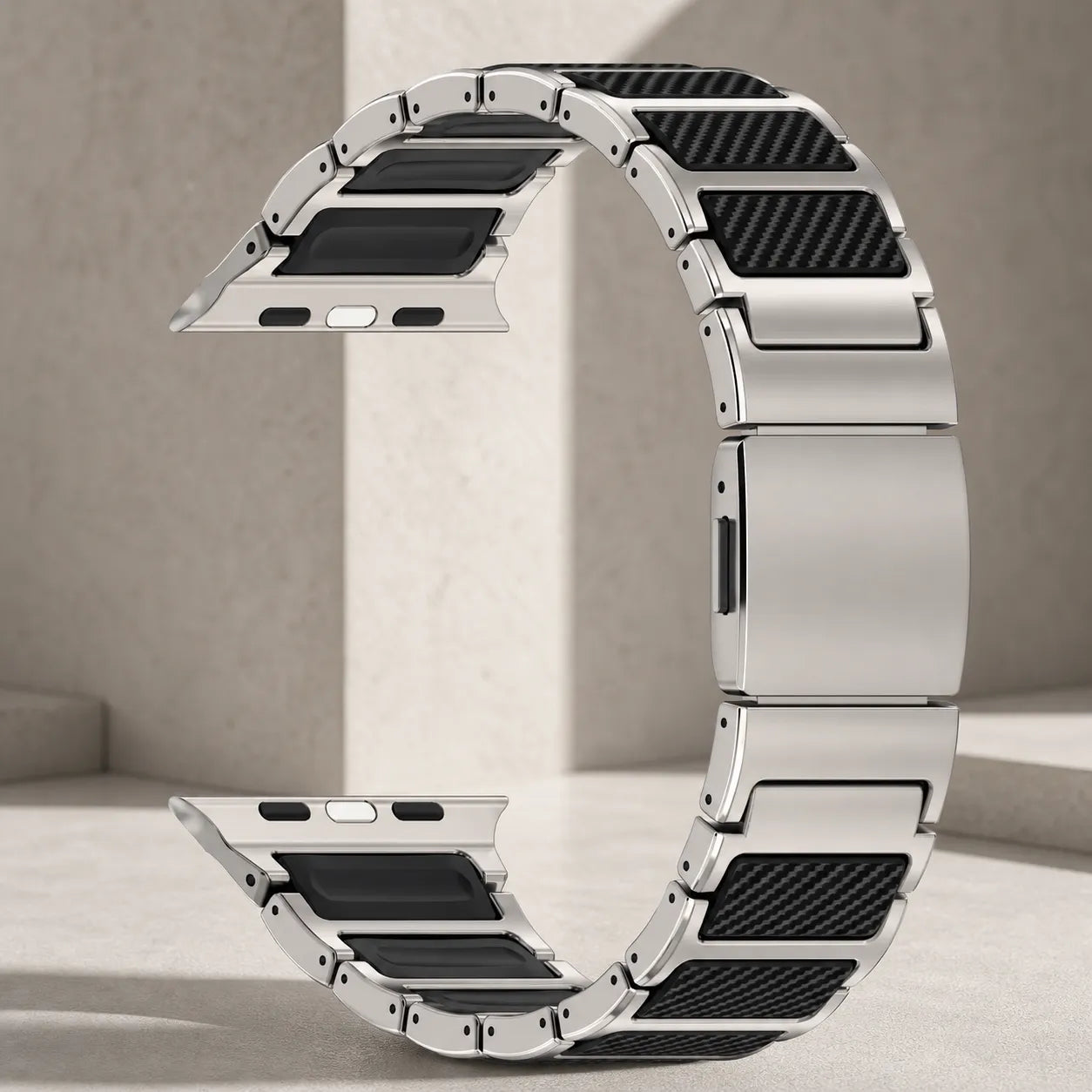 Carbon Fiber & Titanium Apple Watch Band natural sku