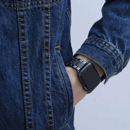 Ceramic Apple Watch Band - Three-Piece Design