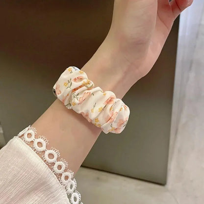 Charming Floral Scrunchie Apple Watch Band