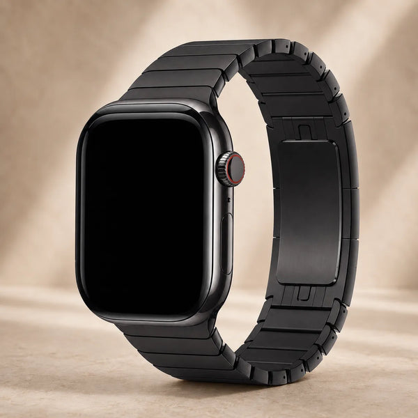 ブラックのステンレススチールリンクApple Watchブレスレット