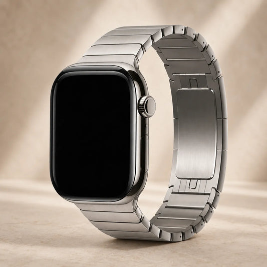 Classic Stainless Steel Link Bracelet for Apple Watch natural