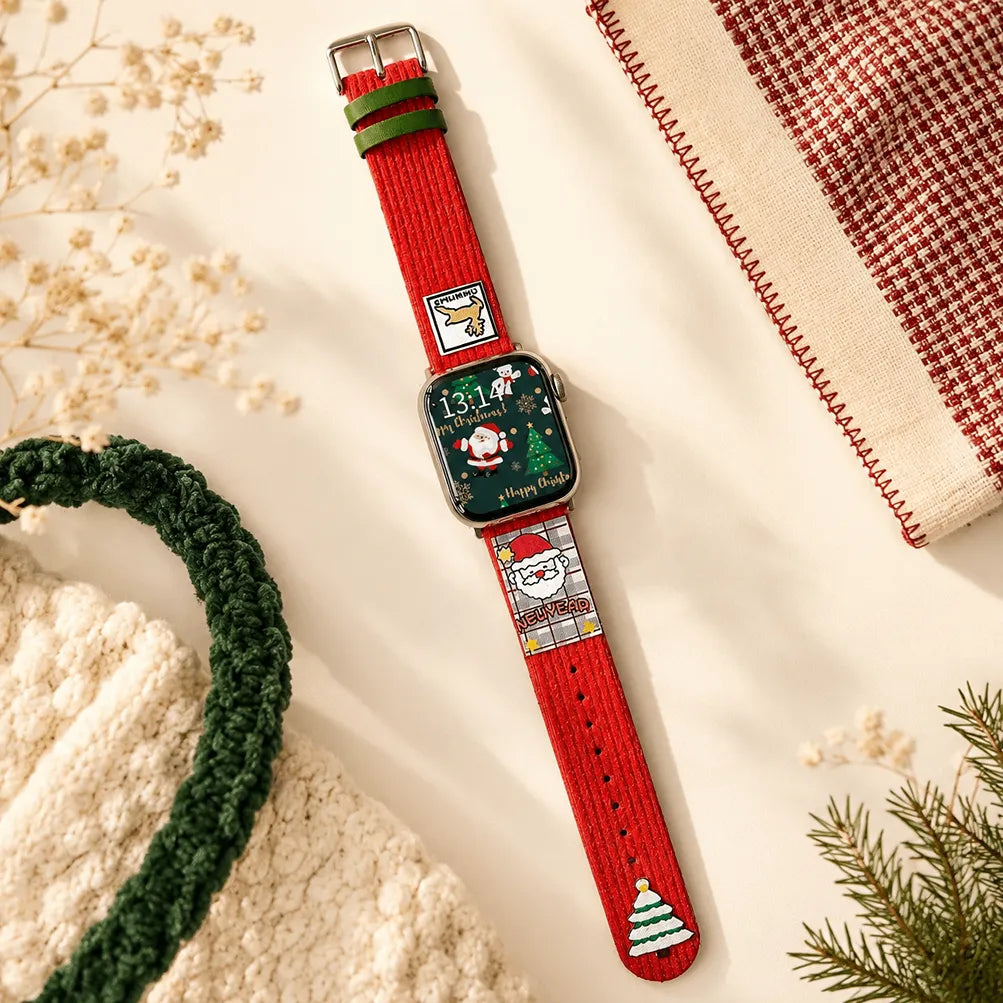 Corduroy Christmas Apple Watch Band