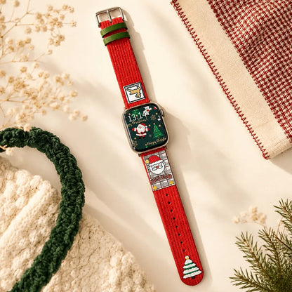 Corduroy Christmas Apple Watch Band