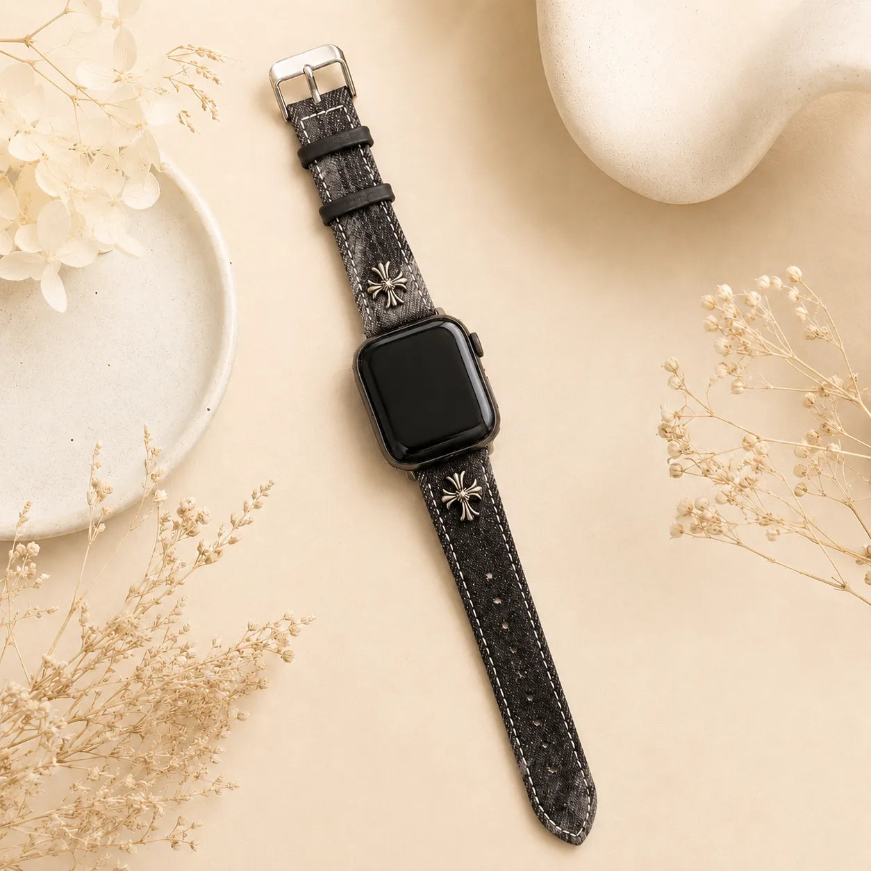 Denim Apple Watch Band light black
