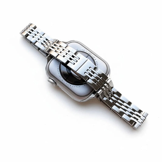 Dressy Silver Apple Watch Bracelet for Women Back