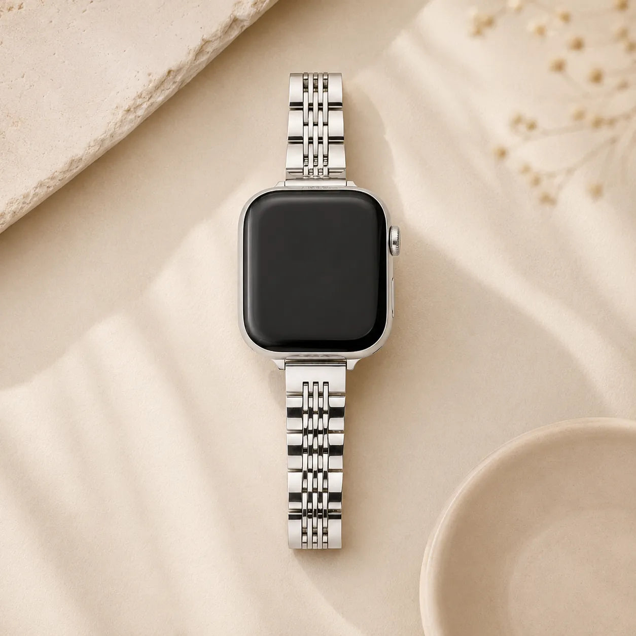 Dressy Silver Apple Watch Bracelet for Women
