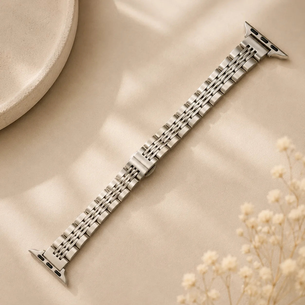Dressy Silver Apple Watch Bracelet for Women all