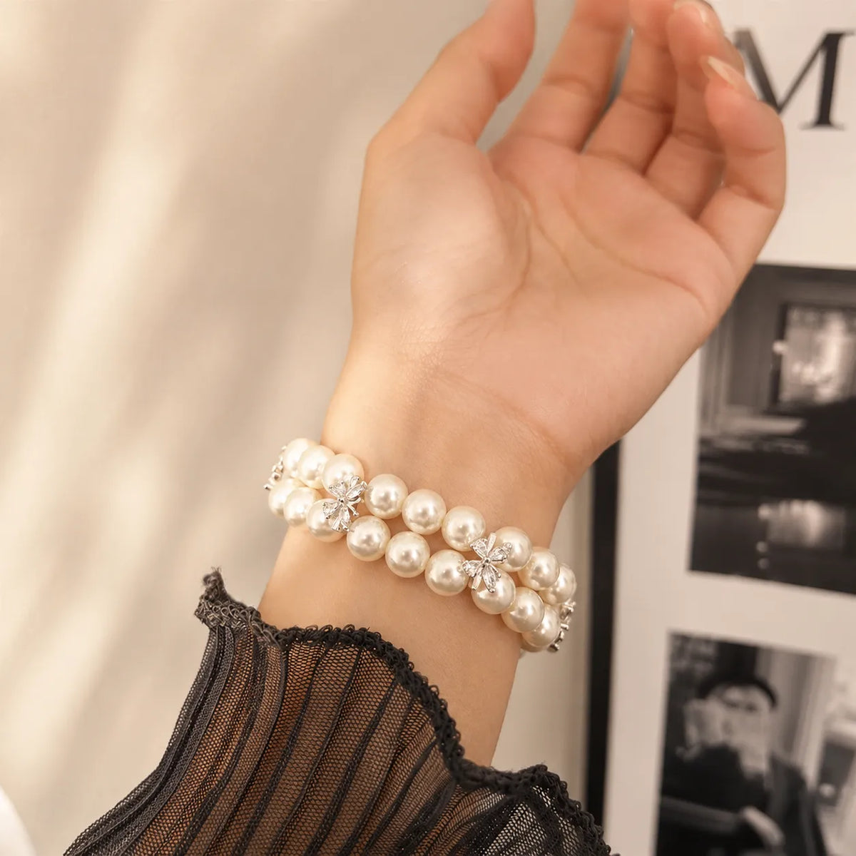 Apple Watch-Perlenarmband im eleganten Abend-Look