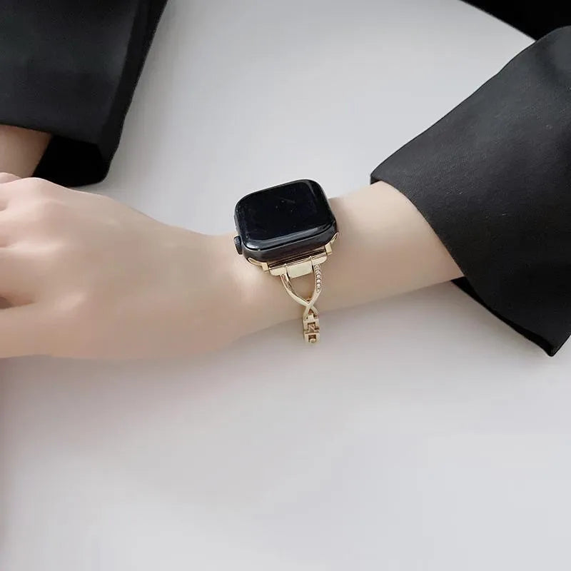 Elegant Thin Apple Watch Band - Gold