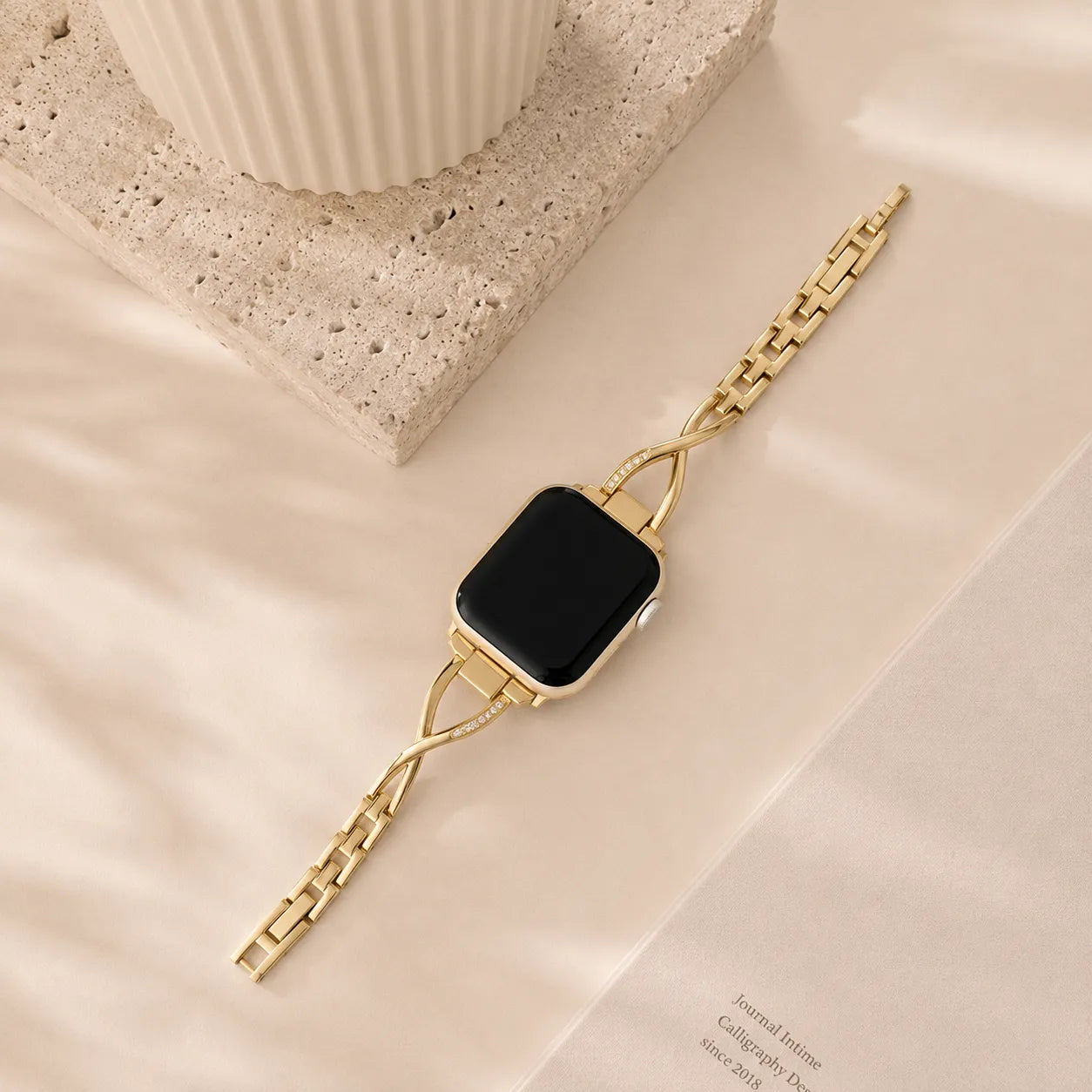 Elegant Thin Apple Watch Band gold