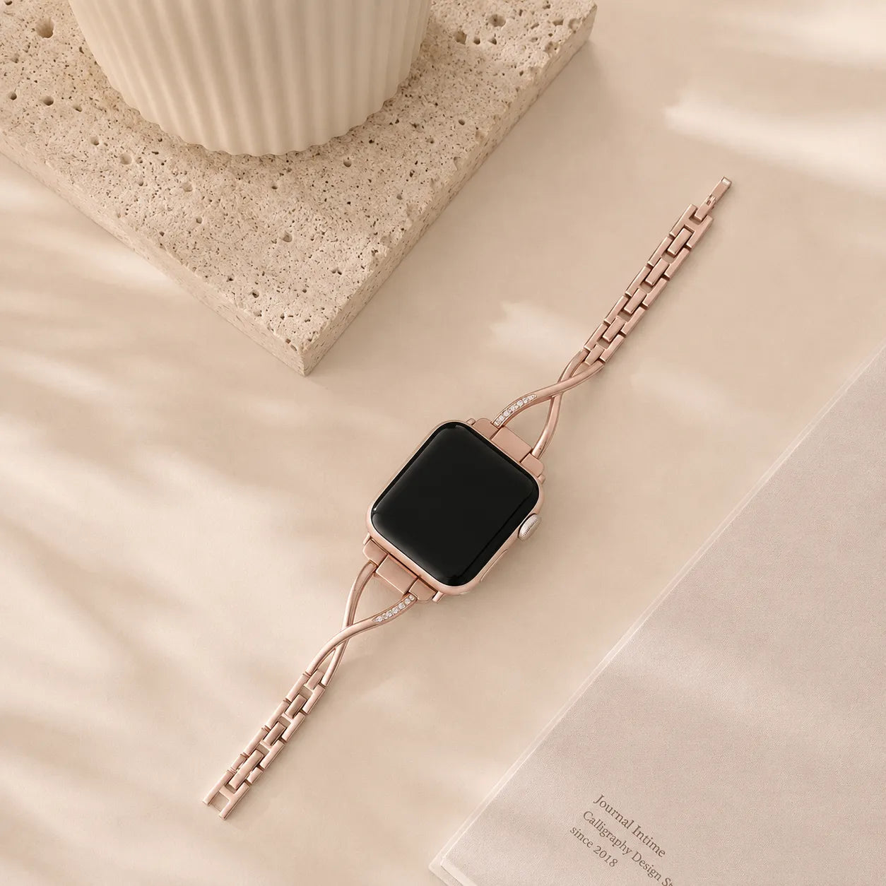 Elegant Thin Apple Watch Band rose gold