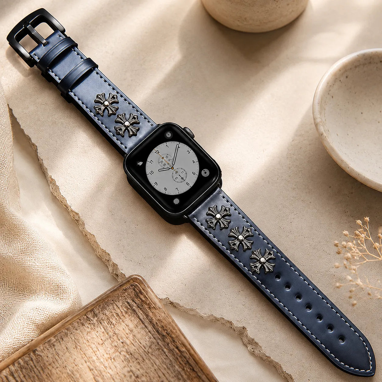 Gothic Chrome Hearts Apple Watch Band blue