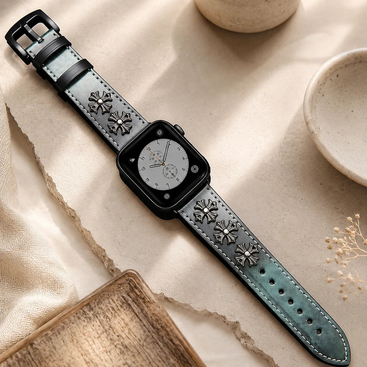 Gothic Chrome Hearts Apple Watch Band green