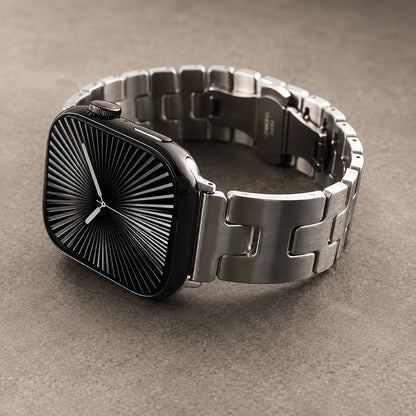 H-Shaped Steel Apple Watch Band detail