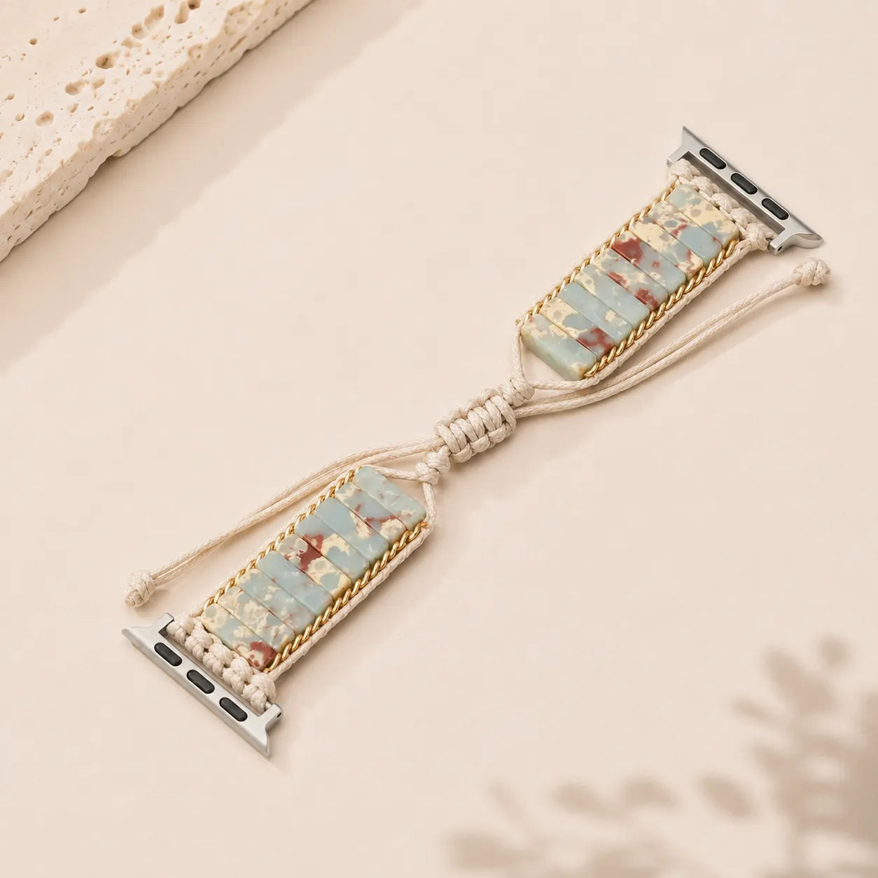 Handmade Beaded Bracelet for Apple Watch green