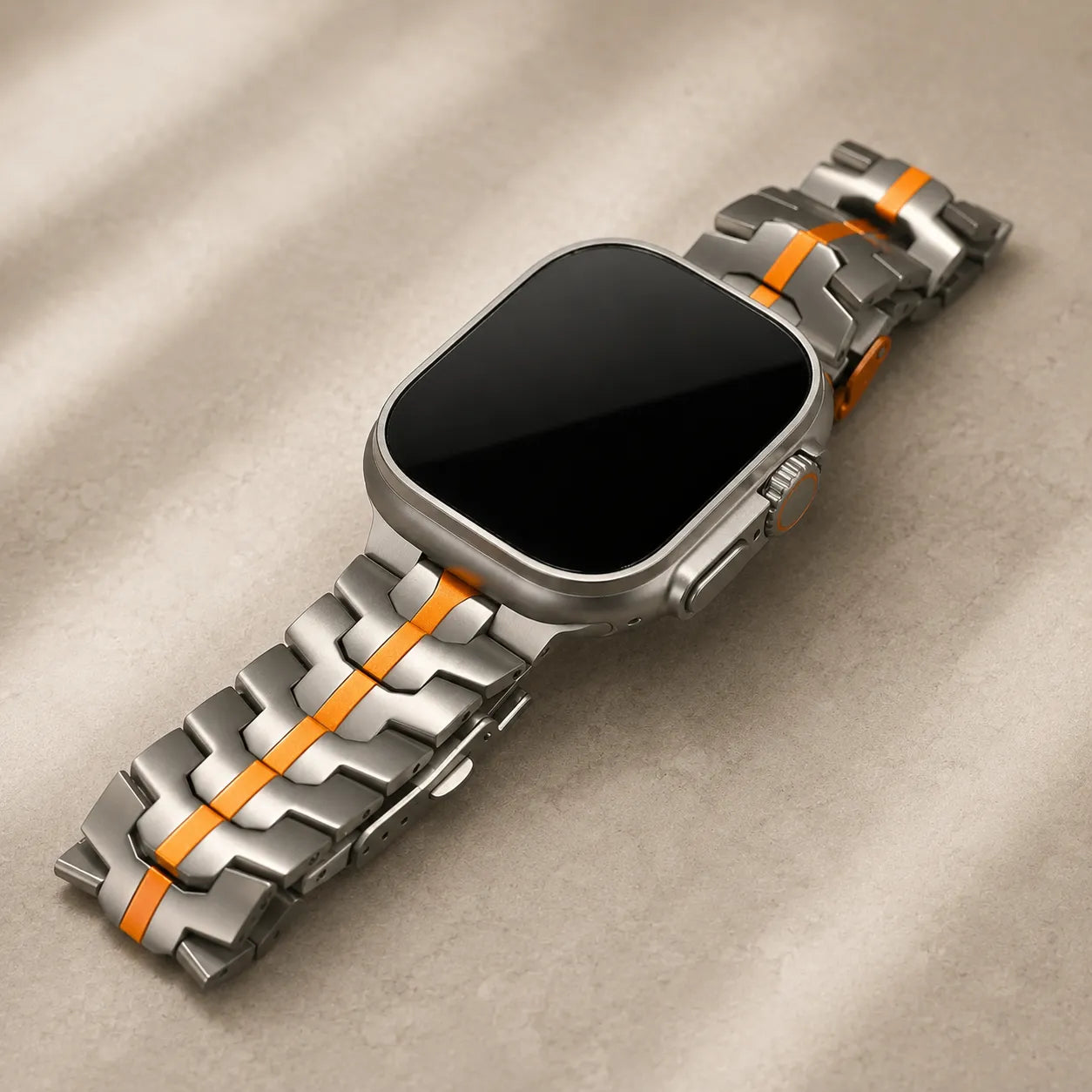 Iron Man Inspired Apple Watch Stainless Steel Band back view