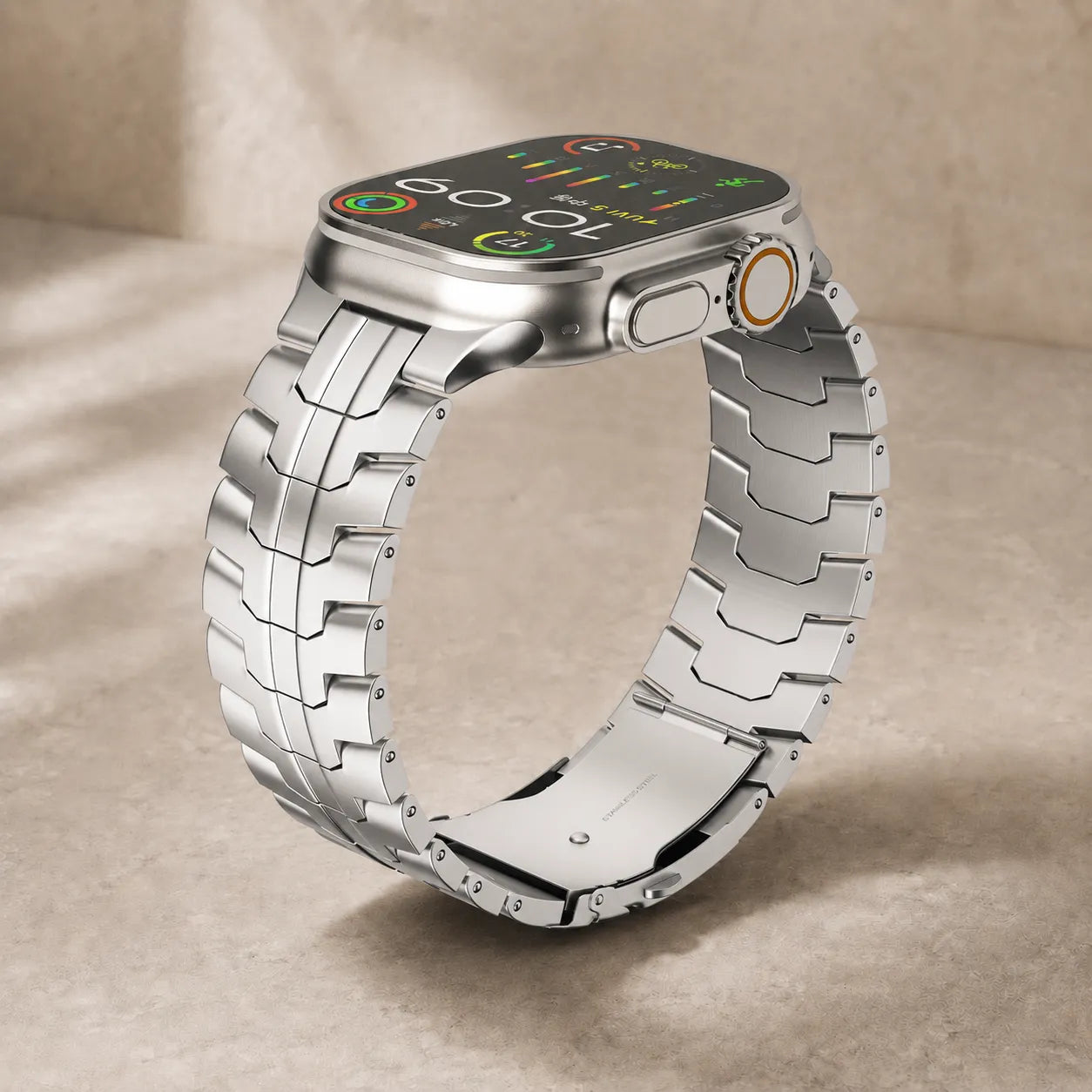 Iron Man Inspired Apple Watch Stainless Steel Band silver