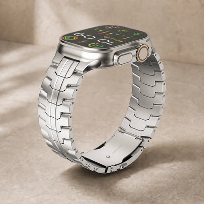 Iron Man Inspired Apple Watch Stainless Steel Band silver