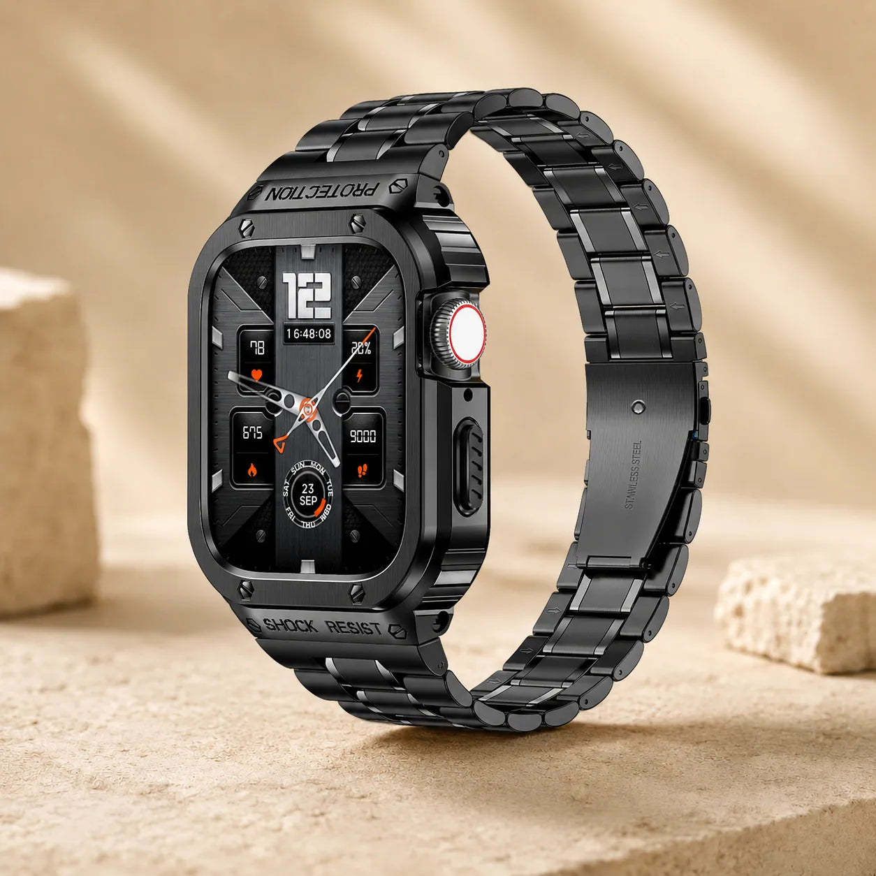 Luxury Apple Watch Band and Case black