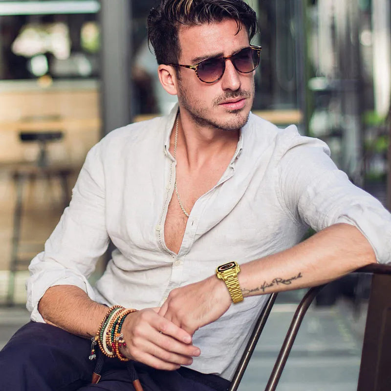 Luxury Apple Watch Band and Case - Premium Gold Finish