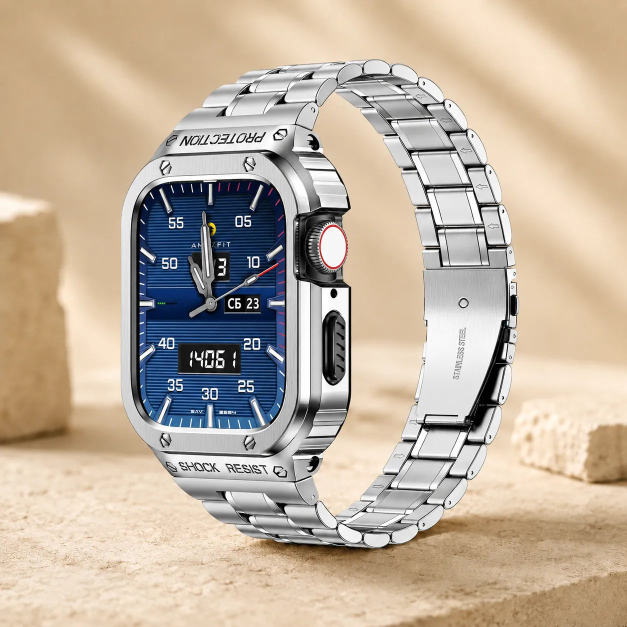 Luxury Apple Watch Band and Case silver